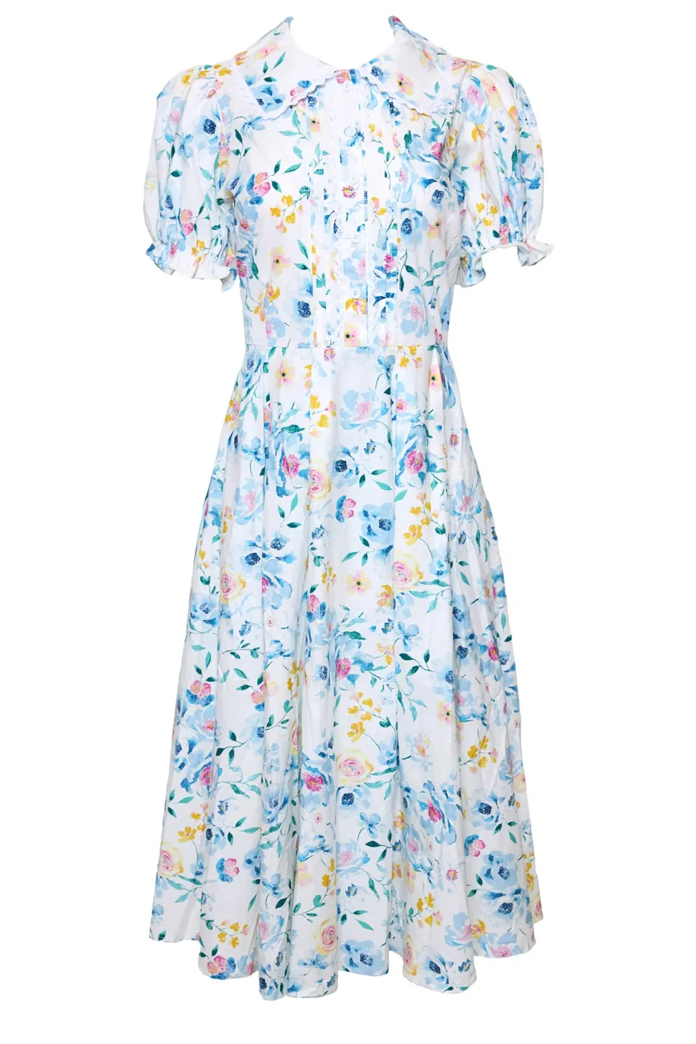 Sophia Dress in Blue Bouquet