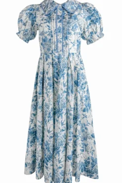 Sophia Dress in Blue Floral