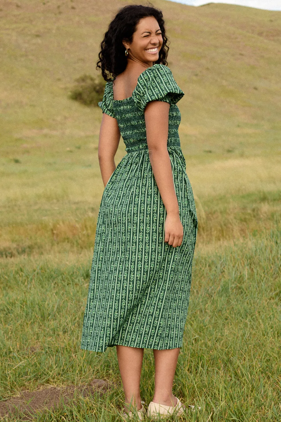 Sunday Best Dress in Pine Felicity Floral