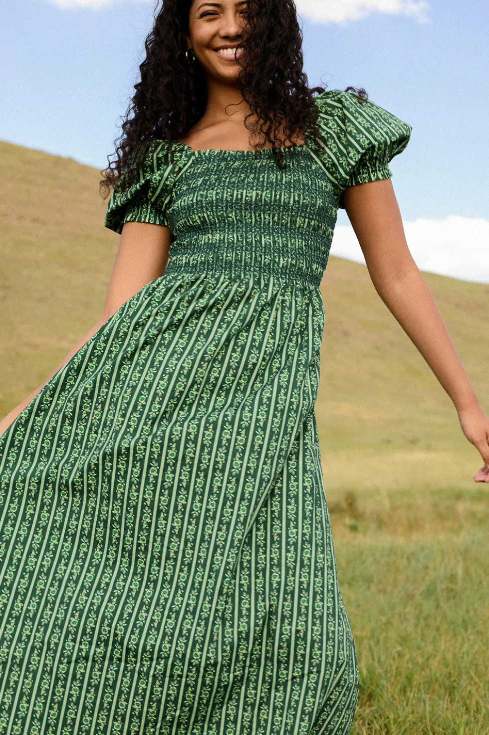 Sunday Best Dress in Pine Felicity Floral