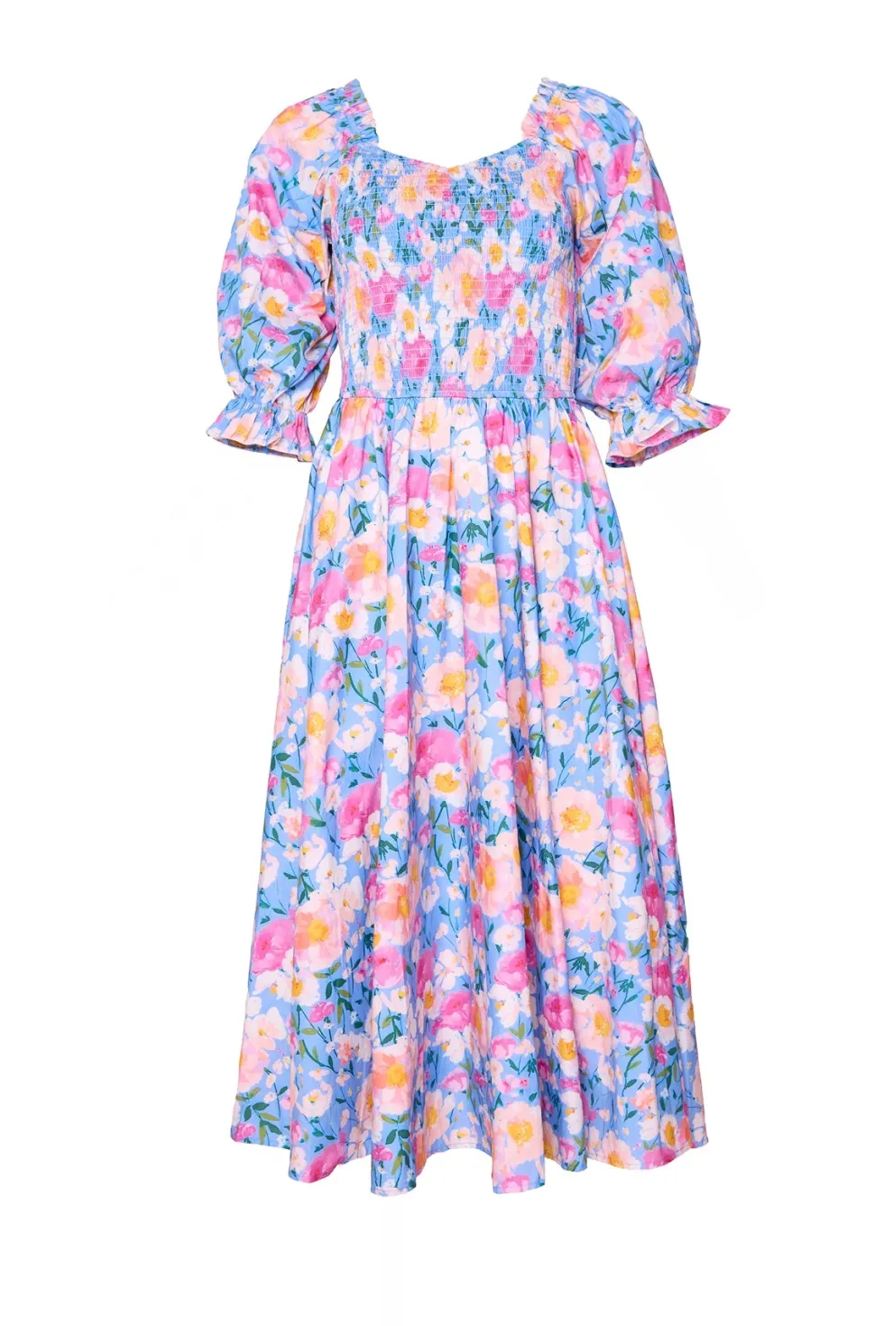 Teagan Dress in Delia Blue