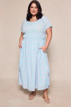 Thalia Dress in Pastel Plaid
