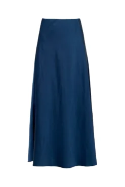 Tiff Skirt in Navy Satin
