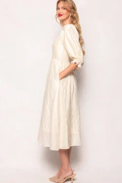 Tindra Dress in Cream Sequin