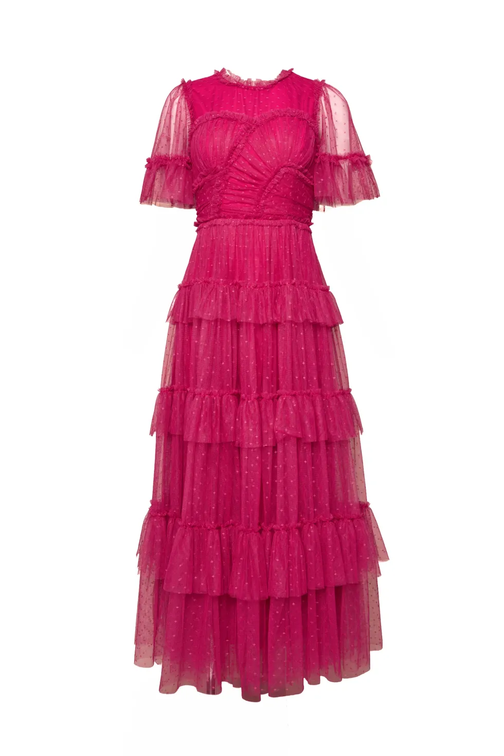 Whimsical Dress in Fuchsia