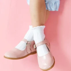 White Frill Midi Socks