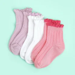 White Frill Midi Socks