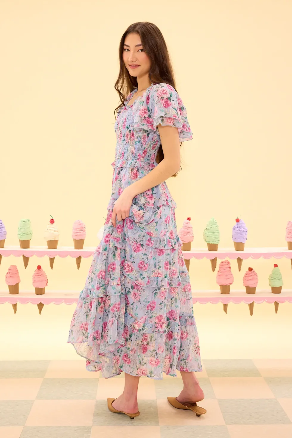 Winnie Dress in Peony Blossoms